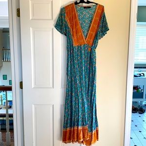 Zesicq Maxi wrap boho dress size XL NWOT